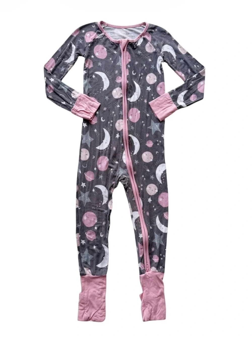 Little Sleepies Pink To the Moon and Back Zippy  size 3T